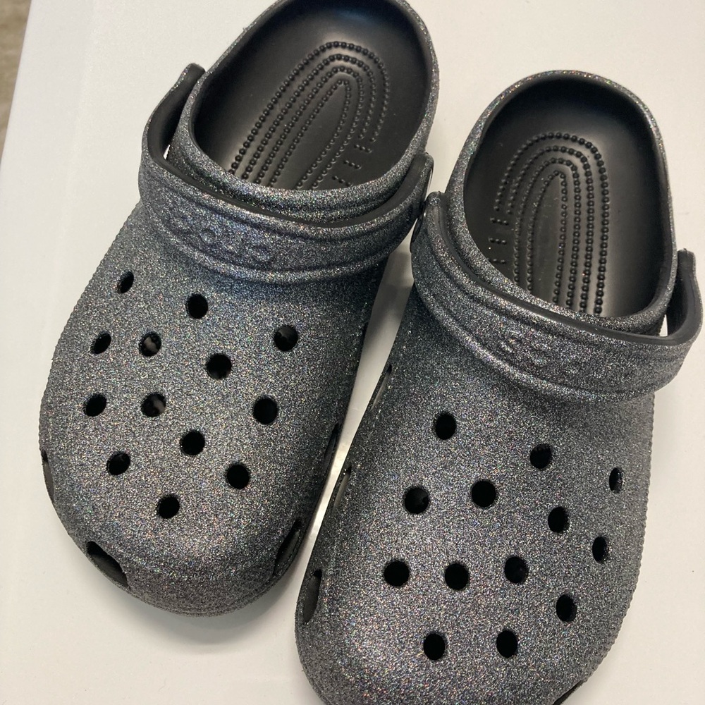 Sparkly Black Kids Water Shoes